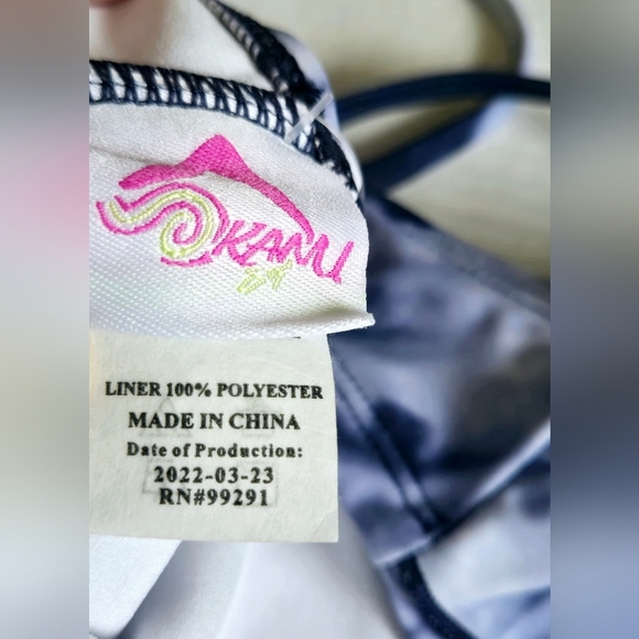 ⭐️5/$25 Kanu Surf Girls' Alania Flounce Bikini Top Beach Sport Blue Tie Dye  7 - Picture 4 of 8